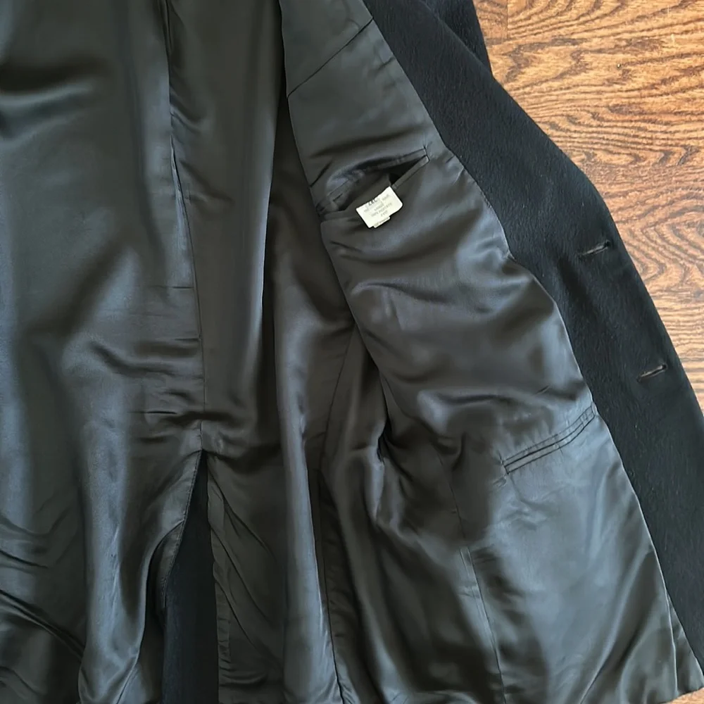 Botany 100% Camel Hair Wool Black Sportscoat Blazer size 46L